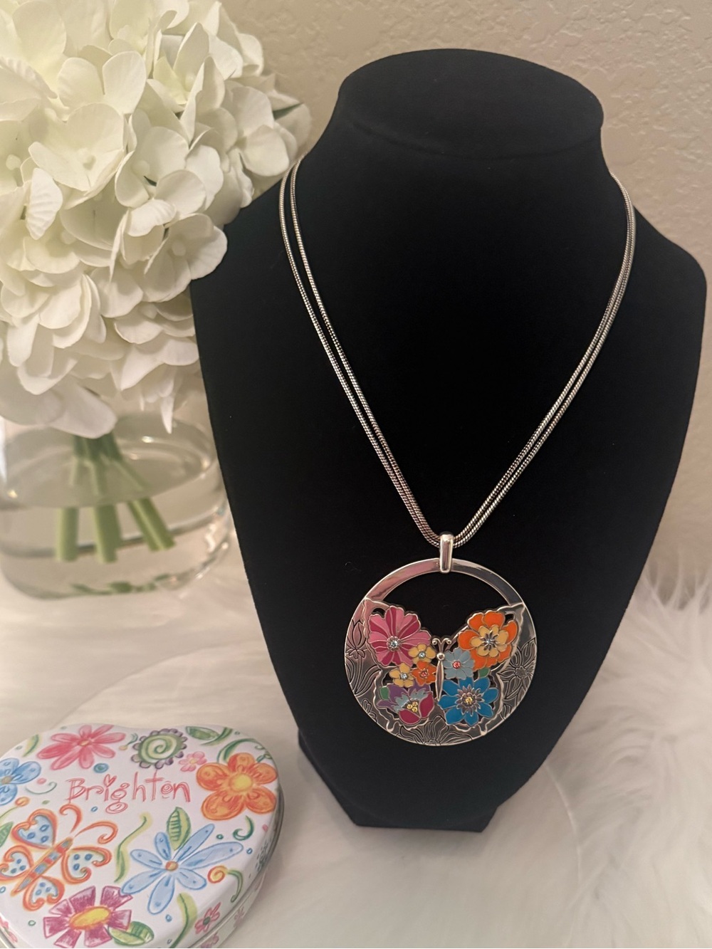 🌺🌼🆕 Brighton Enchanted Garden Necklace NWT Rare/ Retired - Picture 2 of 3
